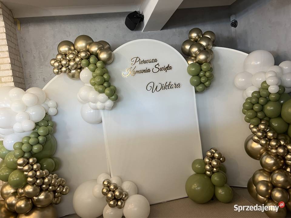 Komunia Święta balony na komunię ścianka do Dla Dziecka Katowice