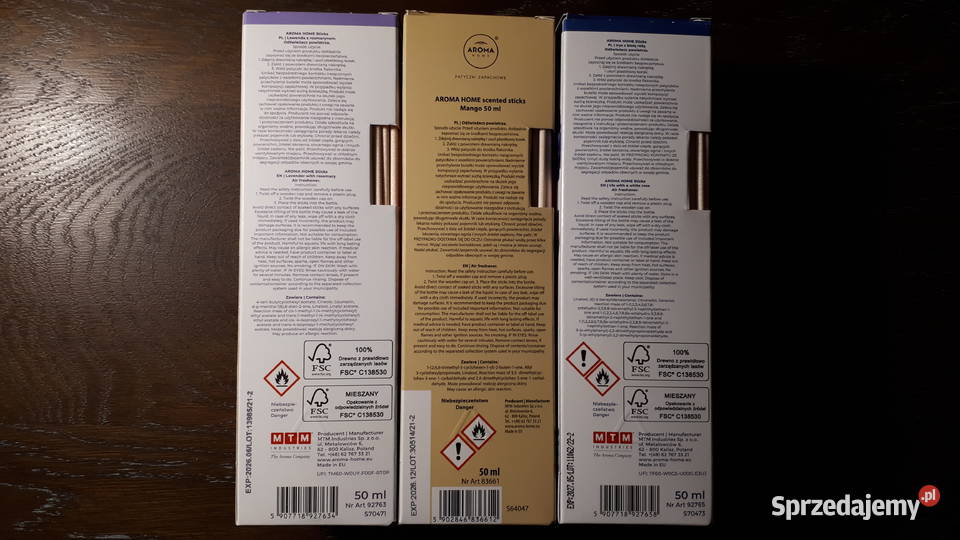 Patyczki zapachowe 50 ml x 6 różne AROMA HOME Rybnik