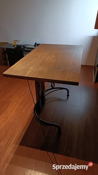 Biurko elektryczneregulowane drewniany blat Gdynia