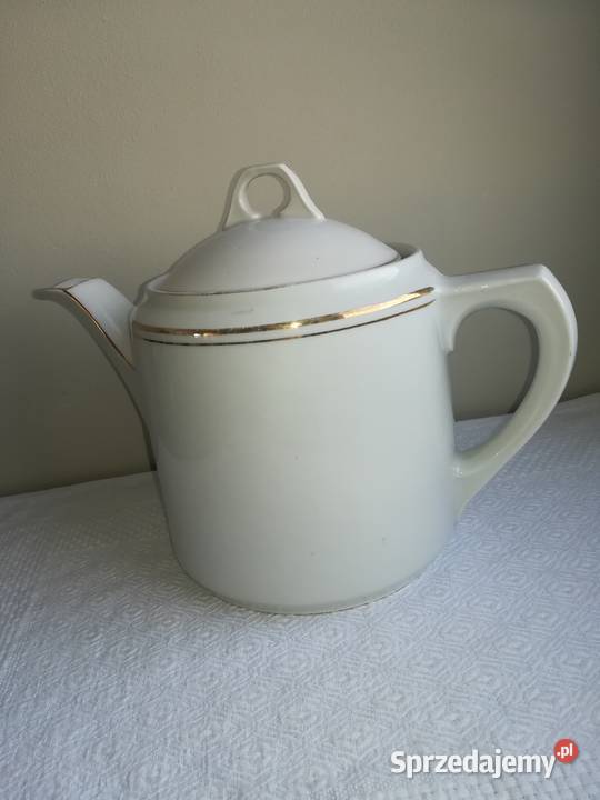 biały b duży dzbanek porcelan artdeco pomorskie