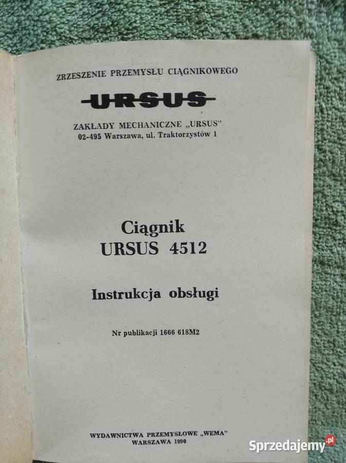 Instrukcja obsługi ciągnika rolniczego Ursus lubelskie