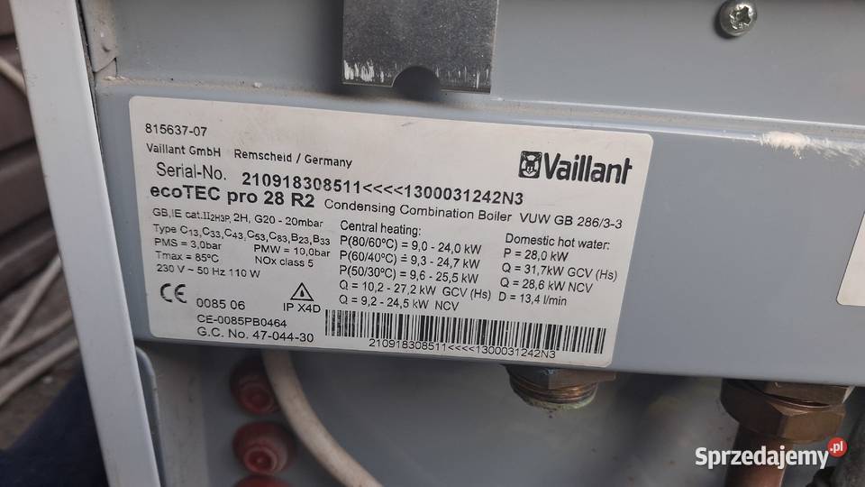 Piec gazowy vaillant ecotec pro 28 R2 świętokrzyskie
