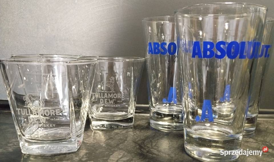 Absolut Tullamore DEW szklanki 6 NOWE Porcelana i szkło Olsztyn sprzedam