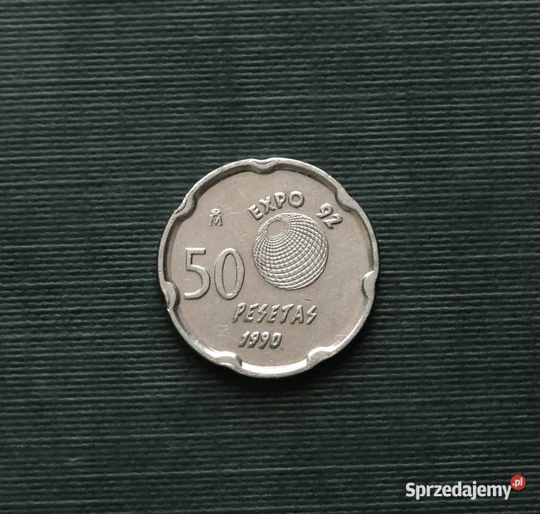 Hiszpania 50 peset 1990r Expo 92 Jan Karol I Gliwice