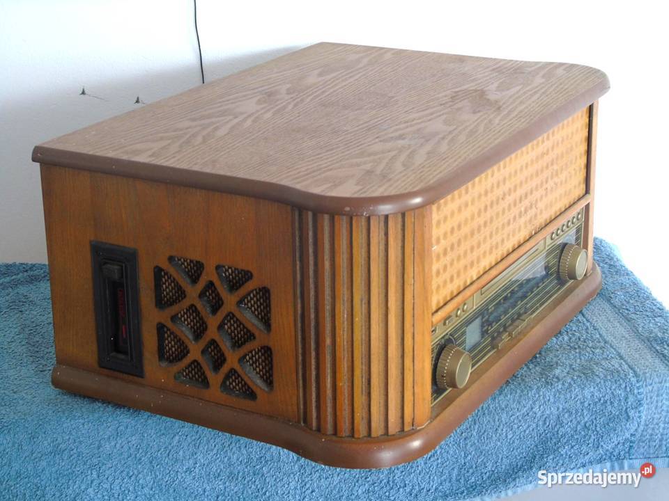 Retro Gramofon z radiem CD USB i magnetofonem i Jasło
