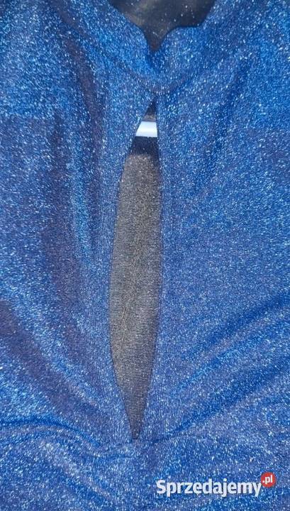 Sukienka mega mieniąca się niebieska łódzkie