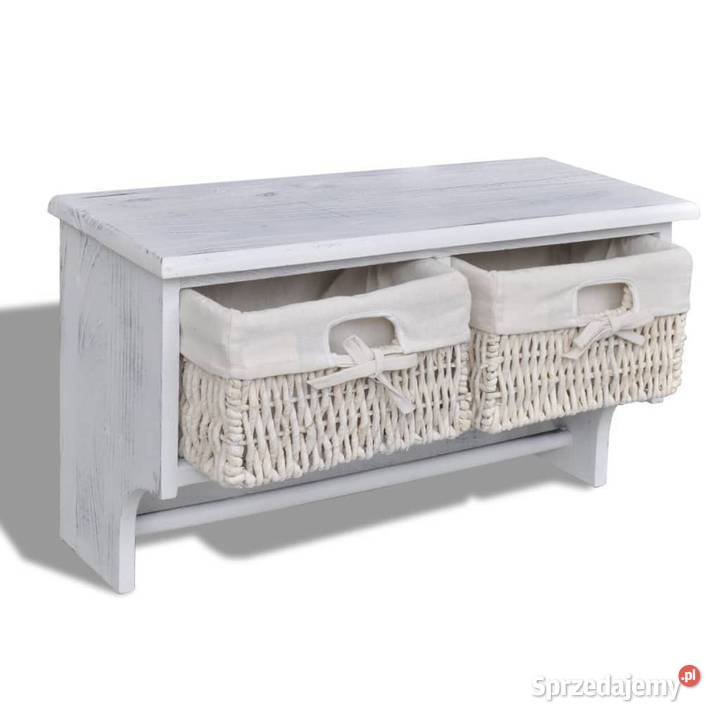 vidaXL Półka ścienna biała 60x235x33 drewno Warszawa sprzedam