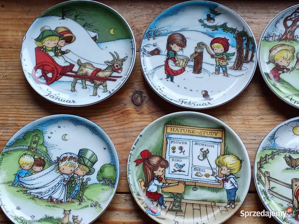 Kolekcjonerskie talerzyki z motywami dzieci Prusim sprzedam