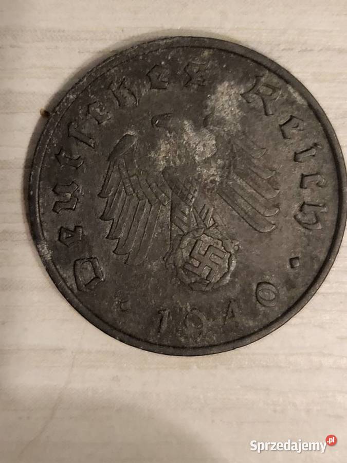 10 Reichs pfennig III rzesza 1940 r Numizmatyka śląskie Gliwice sprzedam
