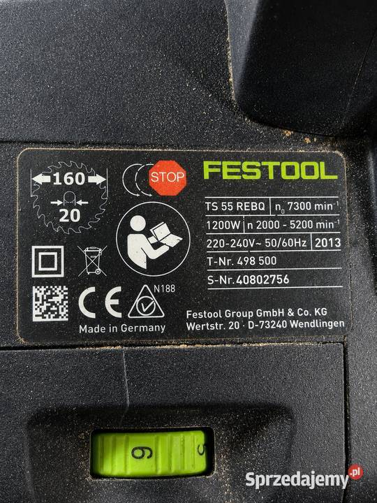 Profesjonalna Zagłębiarka Festool TS 55 REBQ Poddębice