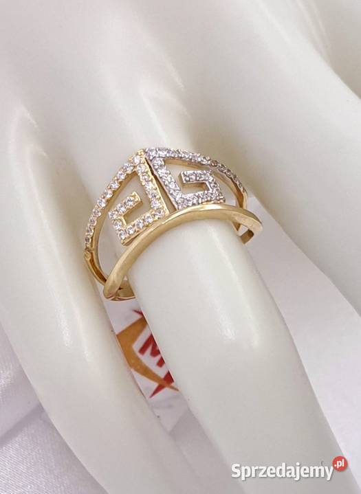 Pierścionek r12 Złoty pr585 Glamour Korona Z717
