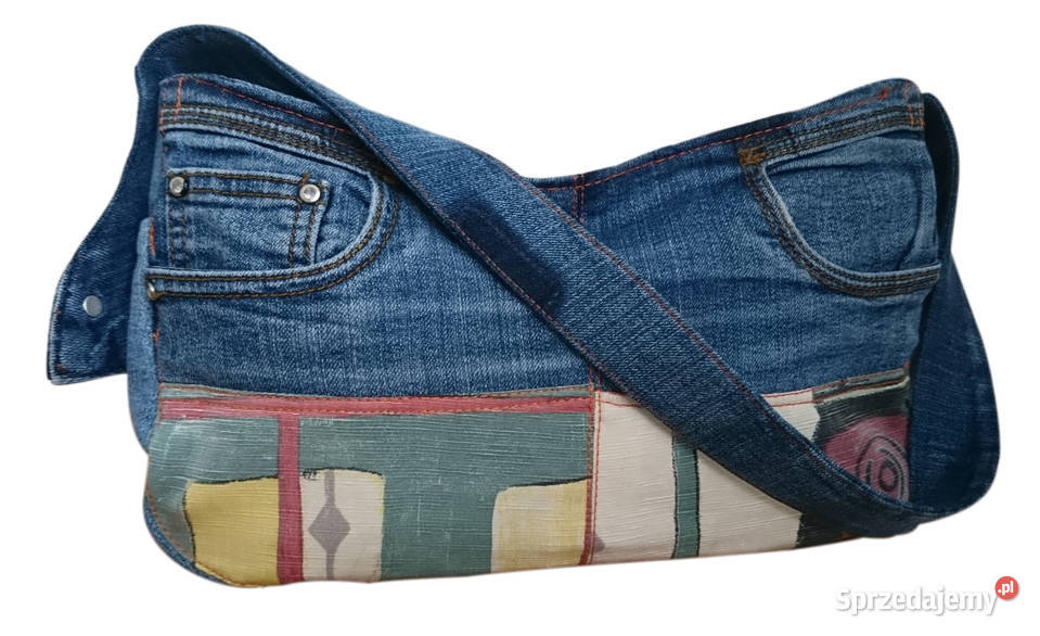 Torebka jeans jamnik Hand Made
