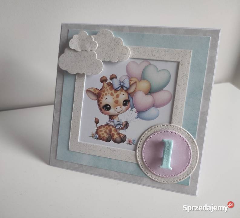 Kartka urodzinowa ręcznie robiona roczek Łódź