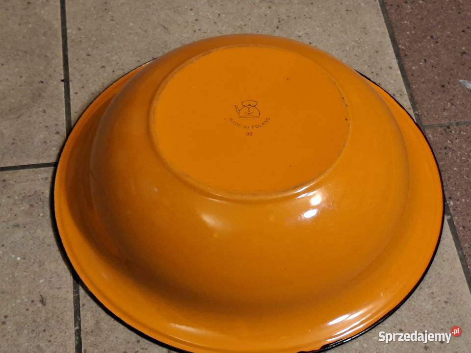 Miski emaliowana Silesia PRL śr 32 Chorzów sprzedam