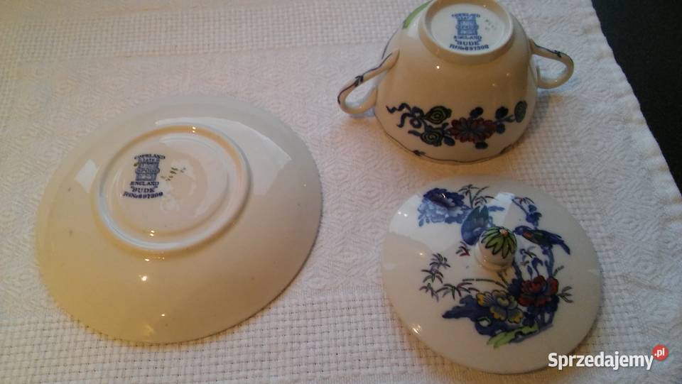 bulionówka na spodeczku Copeland Spode Bude Porcelana i szkło Gdańsk