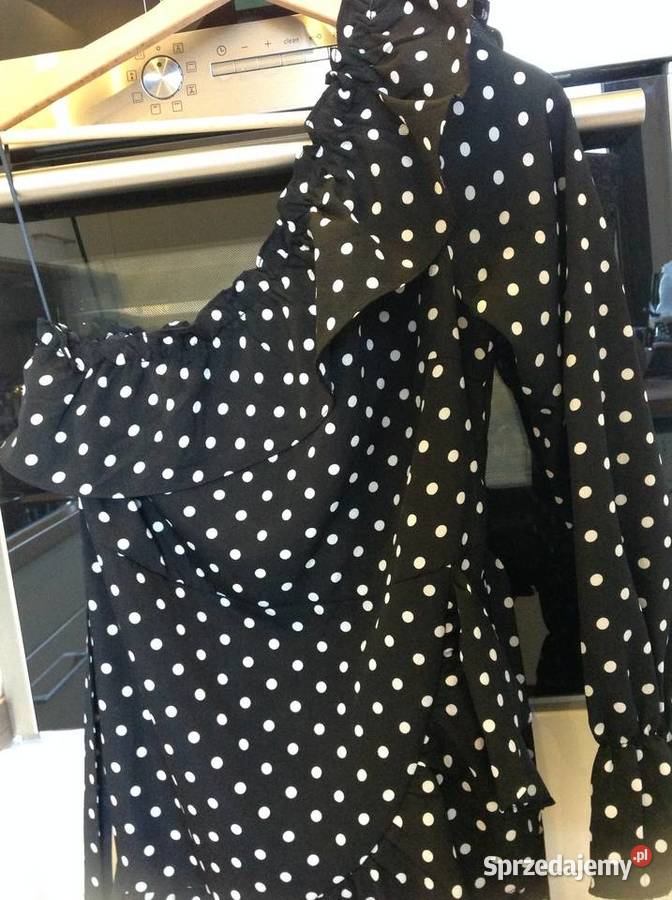 Mini Sukienka Hiszpanka Damska w Grochy S j Nowa Nowa Sól