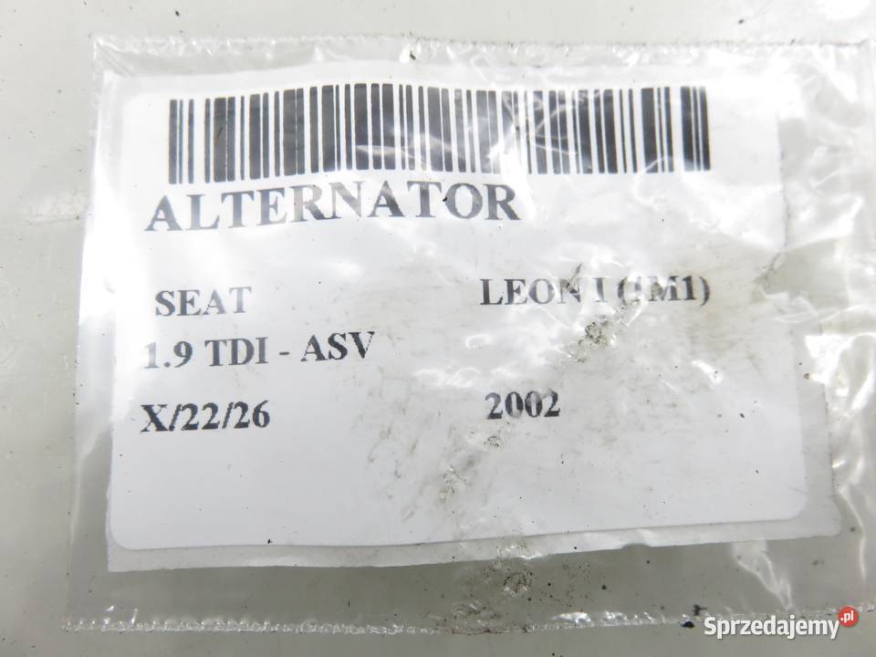 ALTERNATOR SEAT LEON I GOLF IV AUD A3 19 TDI osobowe