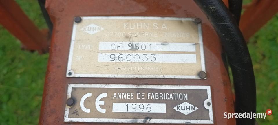 Przegrabiarka przetrząsarka KUHN GF 8501T Rolnictwo Krasik sprzedam