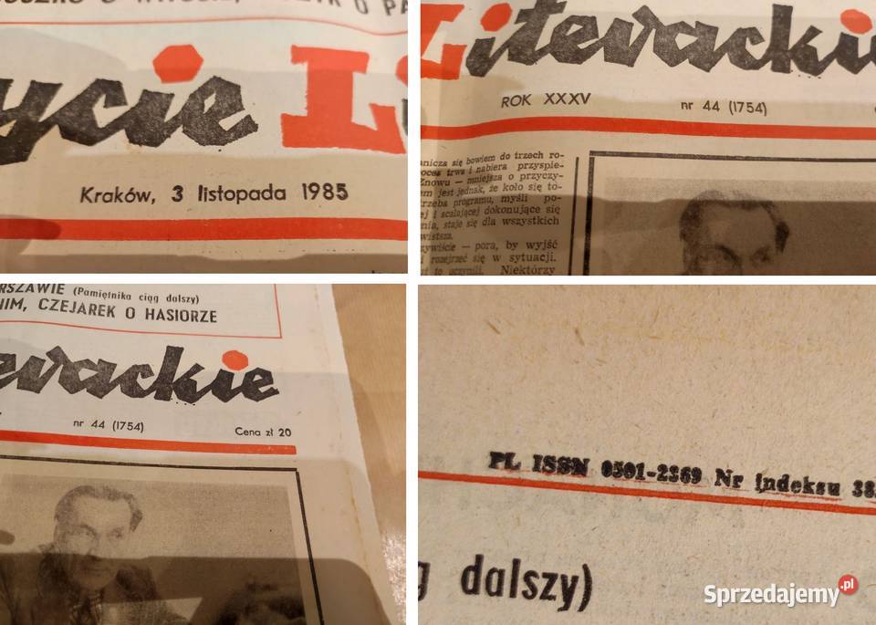 Życie Literackie 1985 44 1754 czasopismo vintage świętokrzyskie Kielce