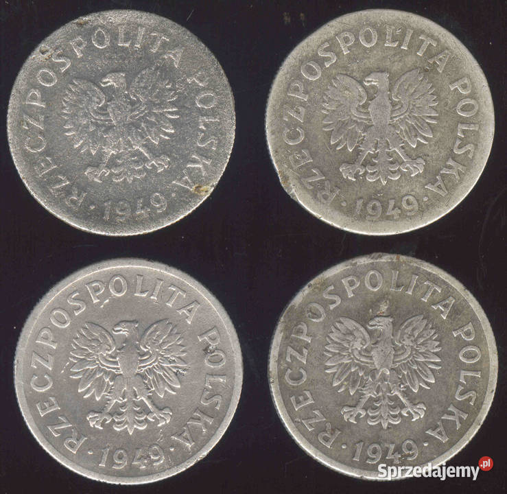 Polska 4x50 groszy 1949 Al Numizmatyka mazowieckie