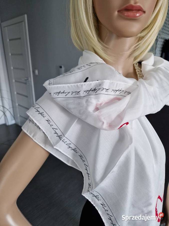 Oryginalna biała chusta apaszka Dla kobiet zachodniopomorskie sprzedam