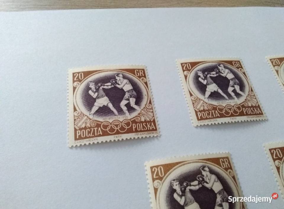 Znaczek pocztowy Bokserzy z 1956 roku Znaczki Radom