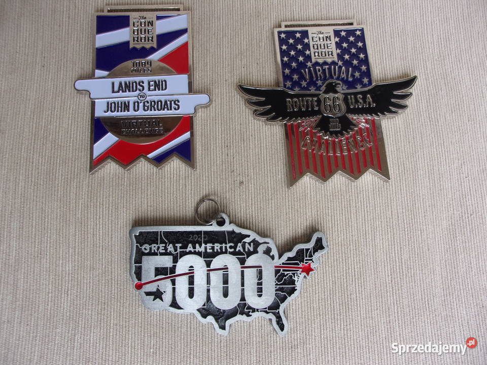 2 x Angielskie Medale wirtualnego wyzwania ROUTE Warszawa