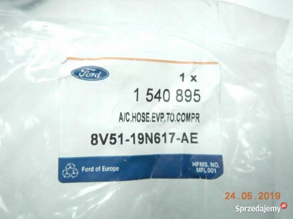 PRZEWÓD KLIMATYZACJI FORD FIESTA 14 1540895 Przewody klimatyzacji Motoryzacja