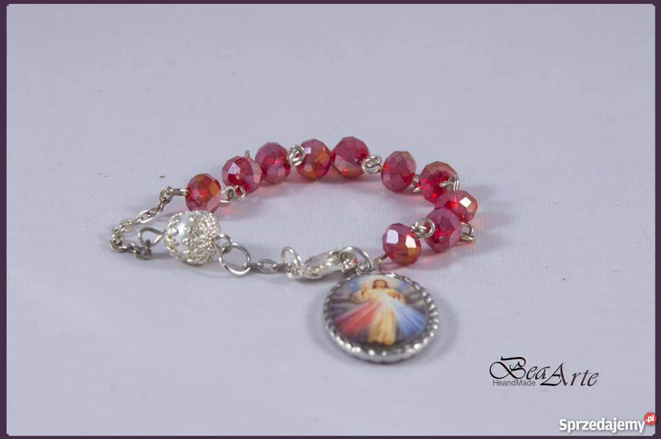 Różaniec dziesiątka z kryształkami 3 kolor Łysa Góra