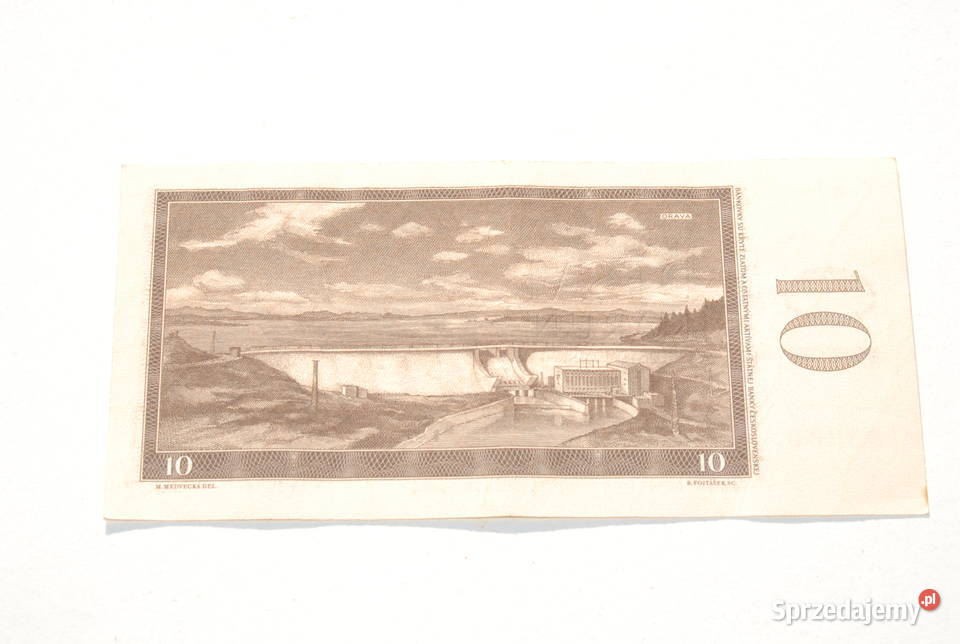 Stary banknot 10 koron Czechosłowacja 1960 antyk Cieszyn