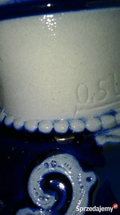 dzbanek dzban ceramiczny poniemiecki kobalt Gdańsk