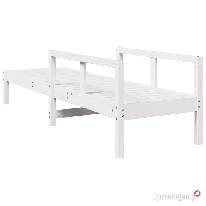 Leżak biały 1995x62x55 drewno sosnowe WM832539 Dom i Ogród mazowieckie sprzedam