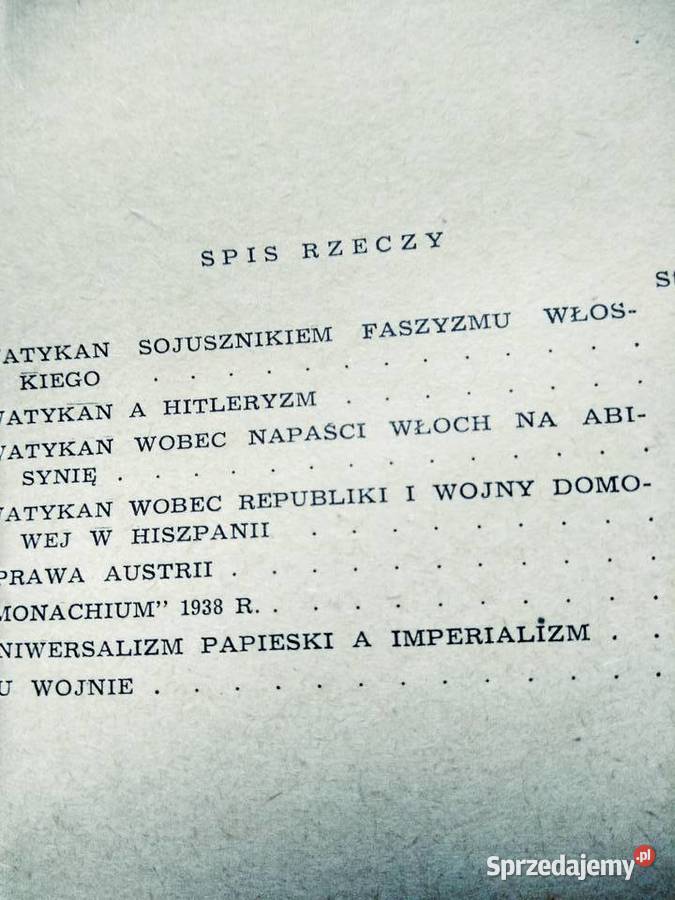 Watykan a faszyzm unikaty książki Bródno Antykwariat mazowieckie Warszawa