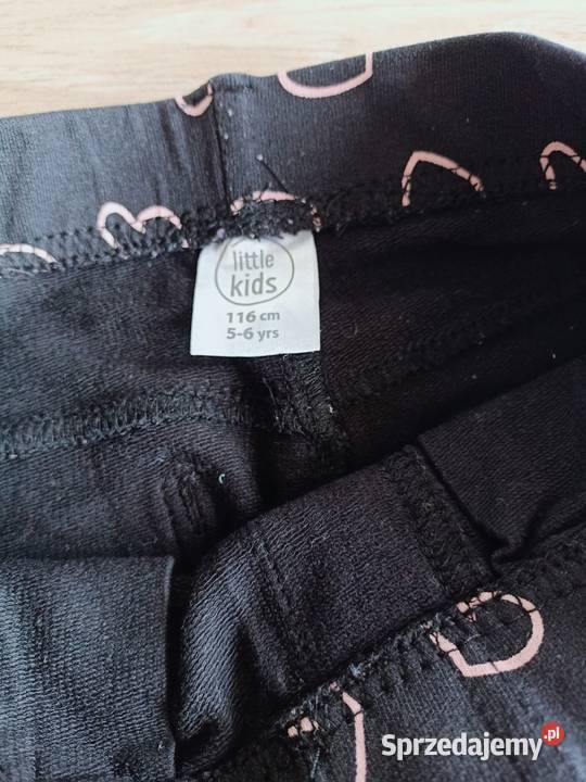 Spodnie getry jegginsy dziewczęce czarne w Rozmiar 116 sprzedam