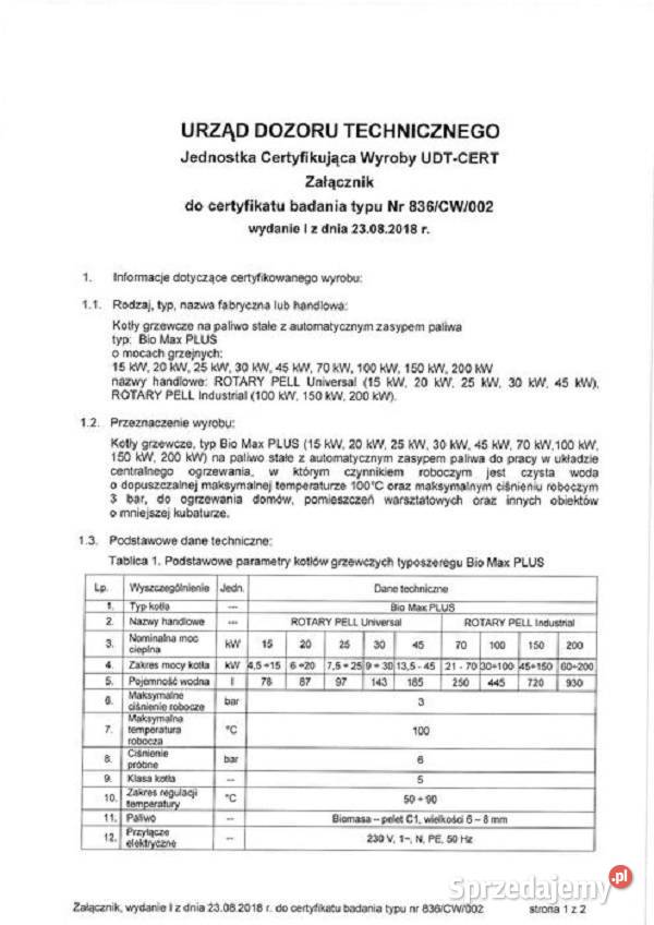 Kocioł na pellet Lumo Bio 15kw zbiornik KIPI Golub-Dobrzyń sprzedam
