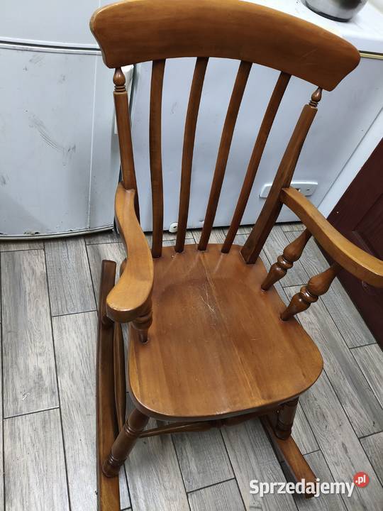 Fotel bujany drewniany Borki