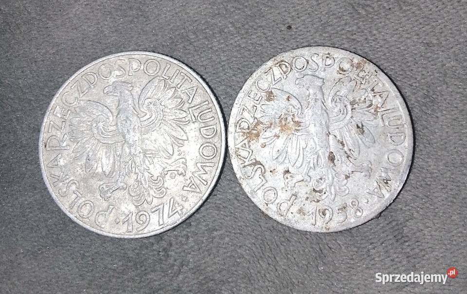 Sprzedam monety PRL 5 1958 i 1974 Kobierzyce