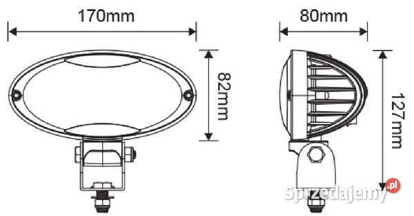 Lampa robocza LED do John Deere owalna 40W Kamionna