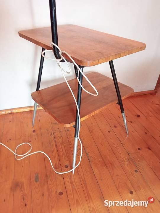 Stolik Vintage z lampą Lata 60 oryginał Dom i Ogród Jaworzno