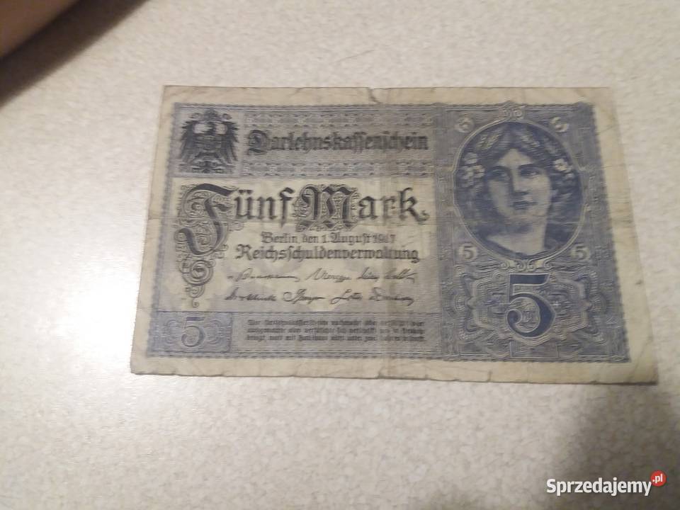 Banknot 5 marek śląskie Będzin