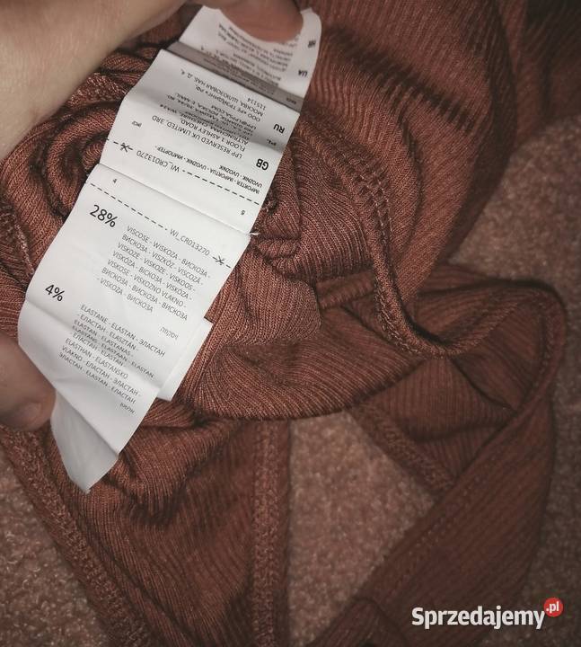 CROPP body bluzka Prążkowany materiał Brudny Cropp Leszno