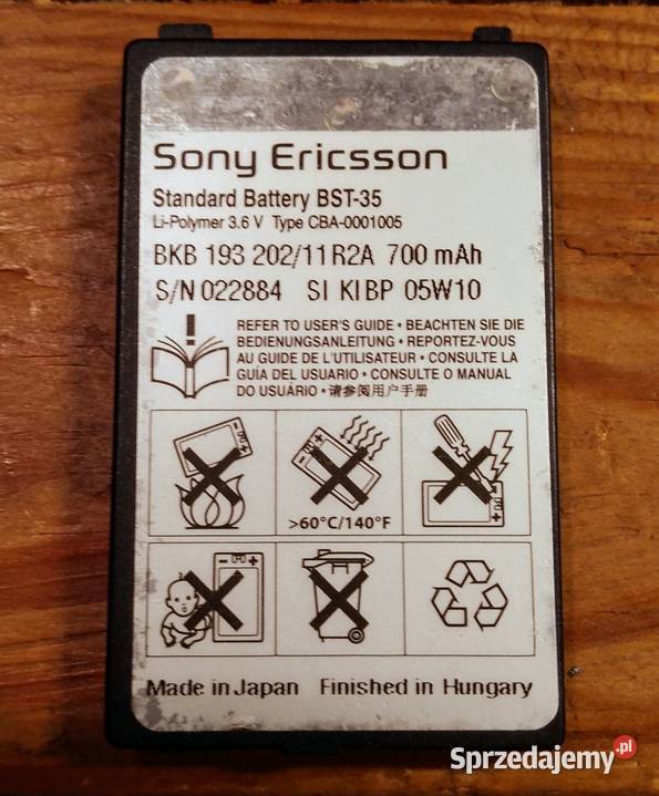 bateria Sony Ericsson BST35 Olsztyn sprzedam