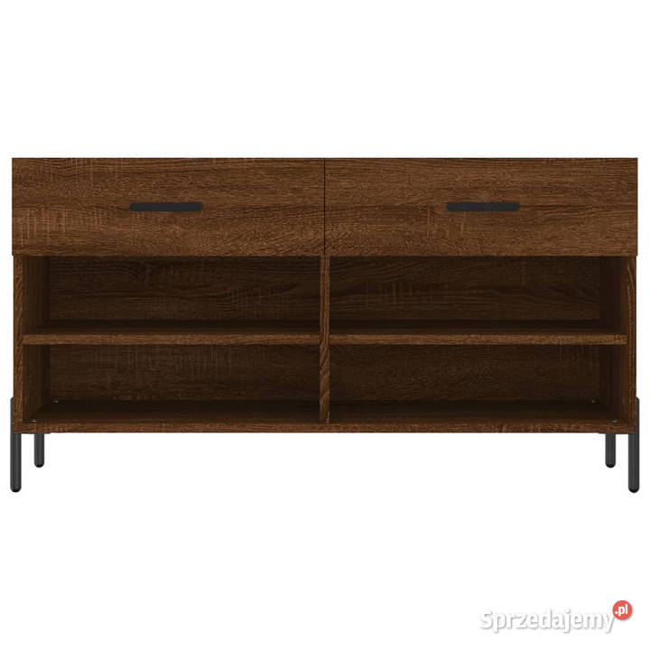 Ławka z miejscem na buty brązowy dąb 102x35x55 mazowieckie Warszawa