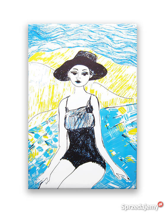 pop art obraz z dziewczyną plaża obraz obraz Katowice