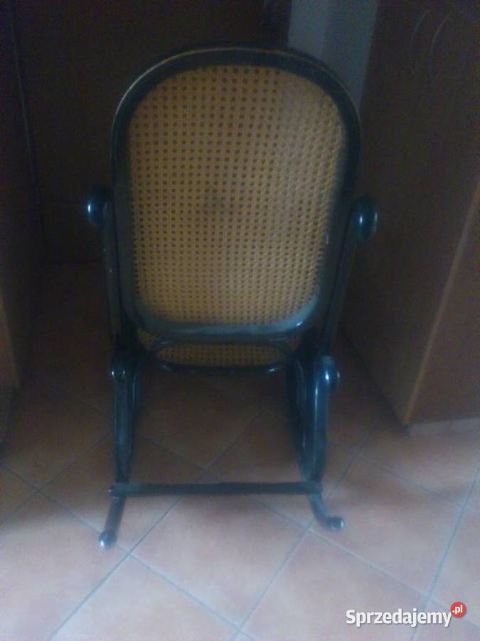 Duży stary drewniany fotel bujany Łódź