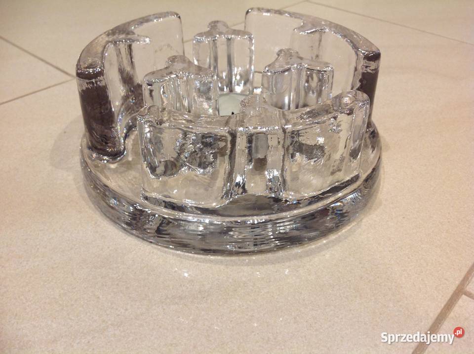 Masywny Podgrzewacz Świecznik Szkło Kryształowe sprzedam