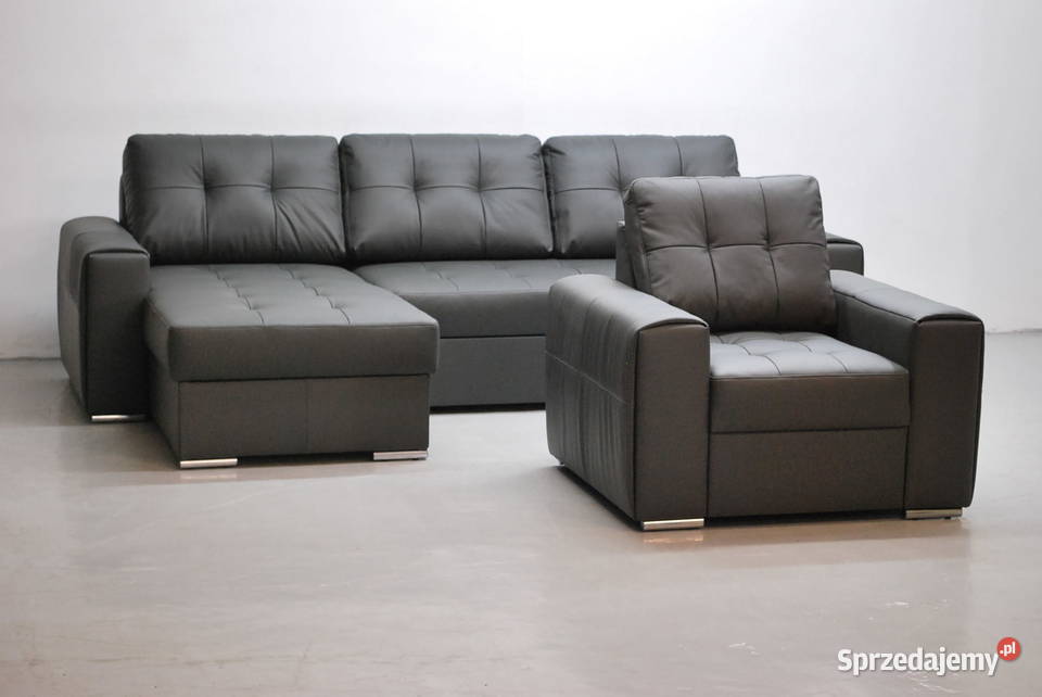 SKÓRA NATURALNa NAROŻNIK Z FSPANIAfotel 9117 sprzedam