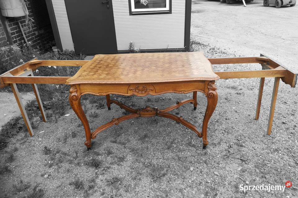 Francuski stół z 5 krzesłami ok1900 r renowacja Wałbrzych