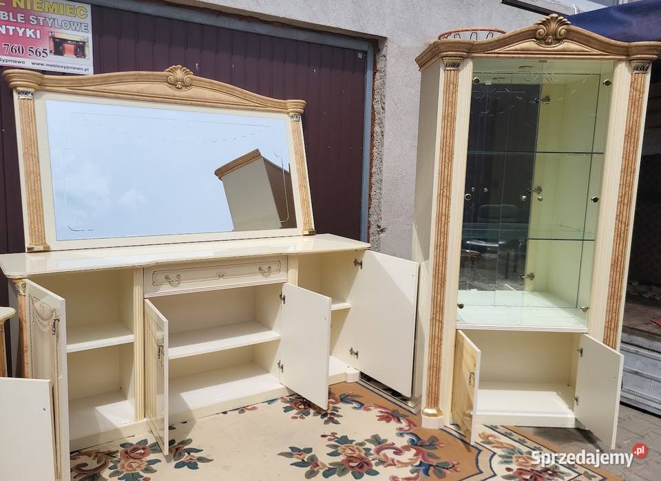 Komplet mebli włoskich komoda witryna lustro kujawsko-pomorskie Sypniewo
