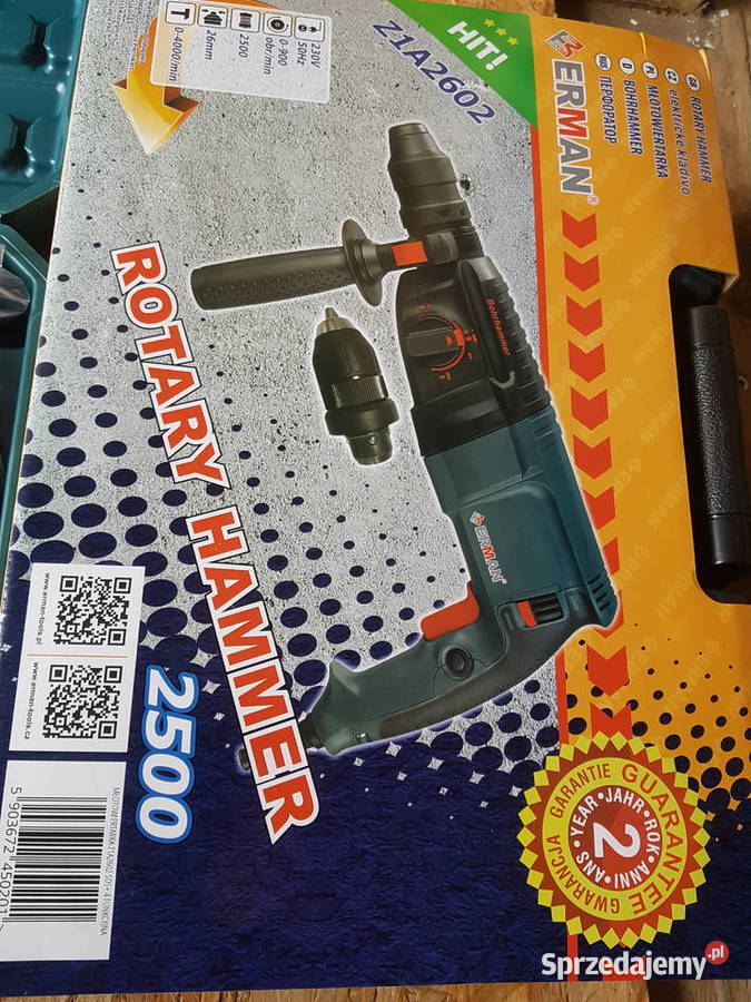 MŁOTOWIERTARKA ERMAN 2802 4 FUNKCJE 2500 SDS Głogowa
